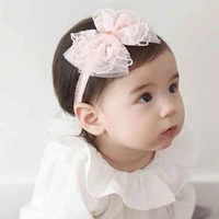 white lace crystal bow flower baby headbands for girl newborn baby soft headband baby girl hair accessories bandeau bebe fille
