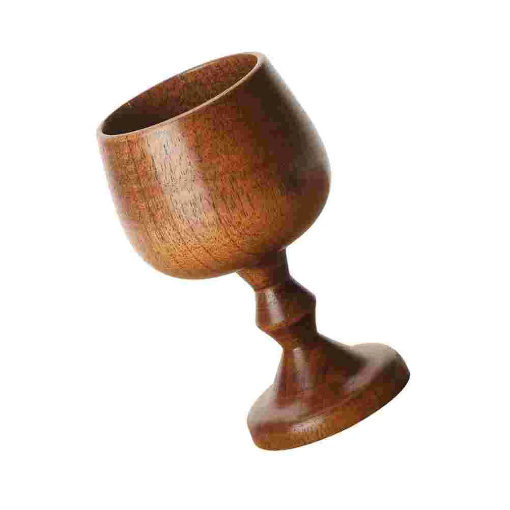 

Glass Decorative Cocktail Goblet Bar Juices Cup Home Drinking Wooden Container Water Glasses