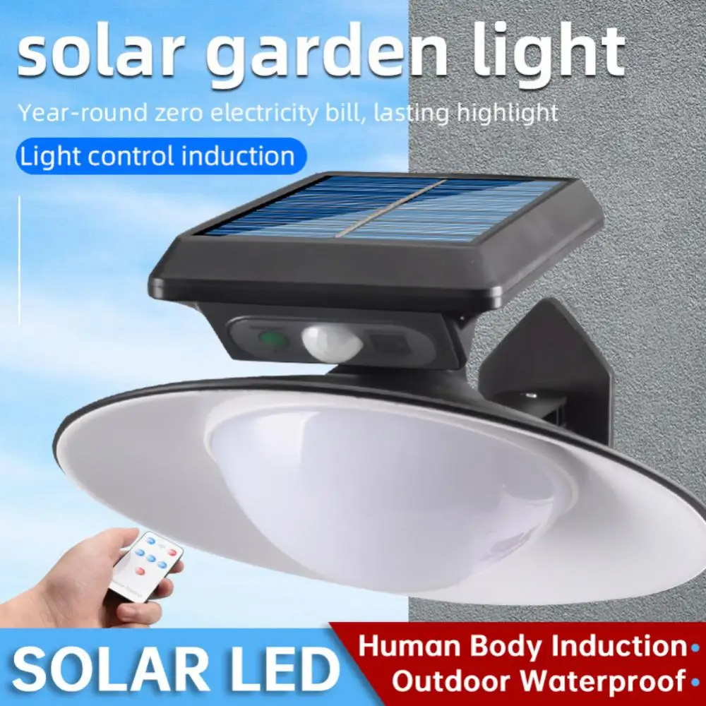 

Solar Lights Garden Solar Wall Lamp LED Waterproof Three Modes Remote Control Street Lamp Lawn Courtyard Street Lighting Outdoor