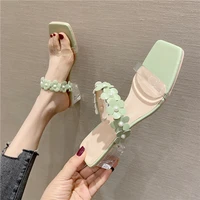 summer women fashion pumps sandals pvc jelly slippers open toe high heels women transparent slippers shoes heel clear sandals