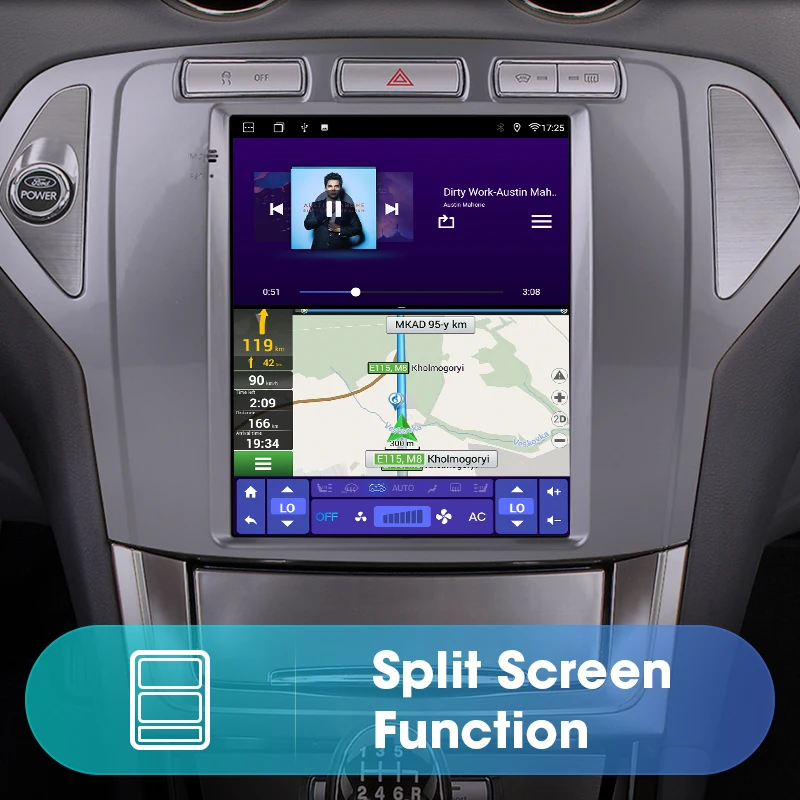 Автомобильный радиоприемник на Android 11 для Ford Mondeo Mk4 Galaxy A/C 2007-2010 мультимедийное