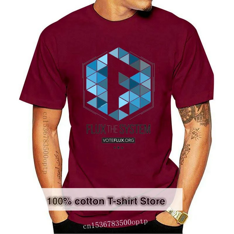 

New Flux the System T-shirt Geek Men Tshirt Programmer T Shirts IT Lover Tops Mens Ajax Light Blue Tees Geometric Design Streetw
