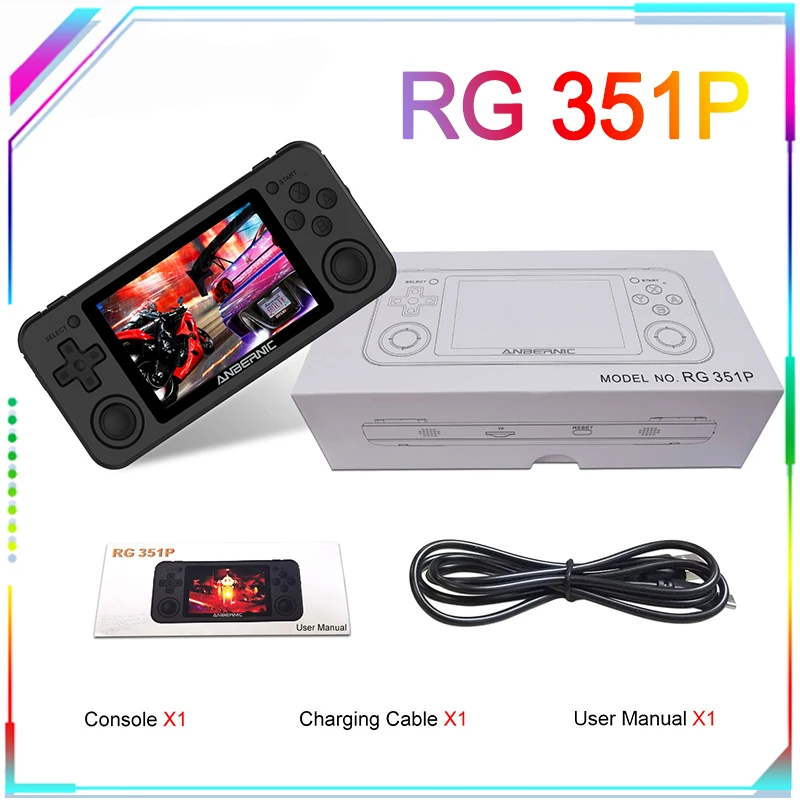 

Rg351p 3.5 Inches Retro Handheld Video Game Console Built-in 2500+classic Games 3.5inch Hd Screen Portable Video Christmas Gift