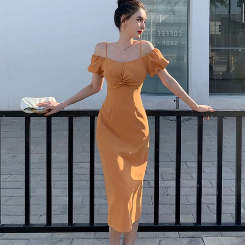 

Summer Elegant Slash Neck Sexy Vestidos Chic Dress Womens Short Sleeve Bodycon Sheath Casual Dresses