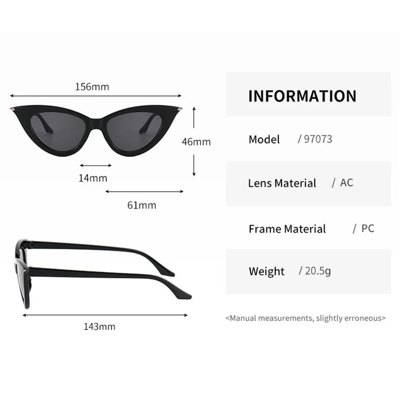 Женские винтажные солнцезащитные очки OLOPKY кошачий глаз в стиле ретро 2022 - купить