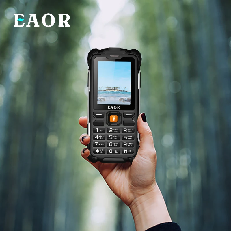 EAOR Outdoor Emergency Mobile Phone Rugged Phone IP68 Waterproof Anti-fall Keypad Phone 3000mAh Feature Phone with Glare Torch