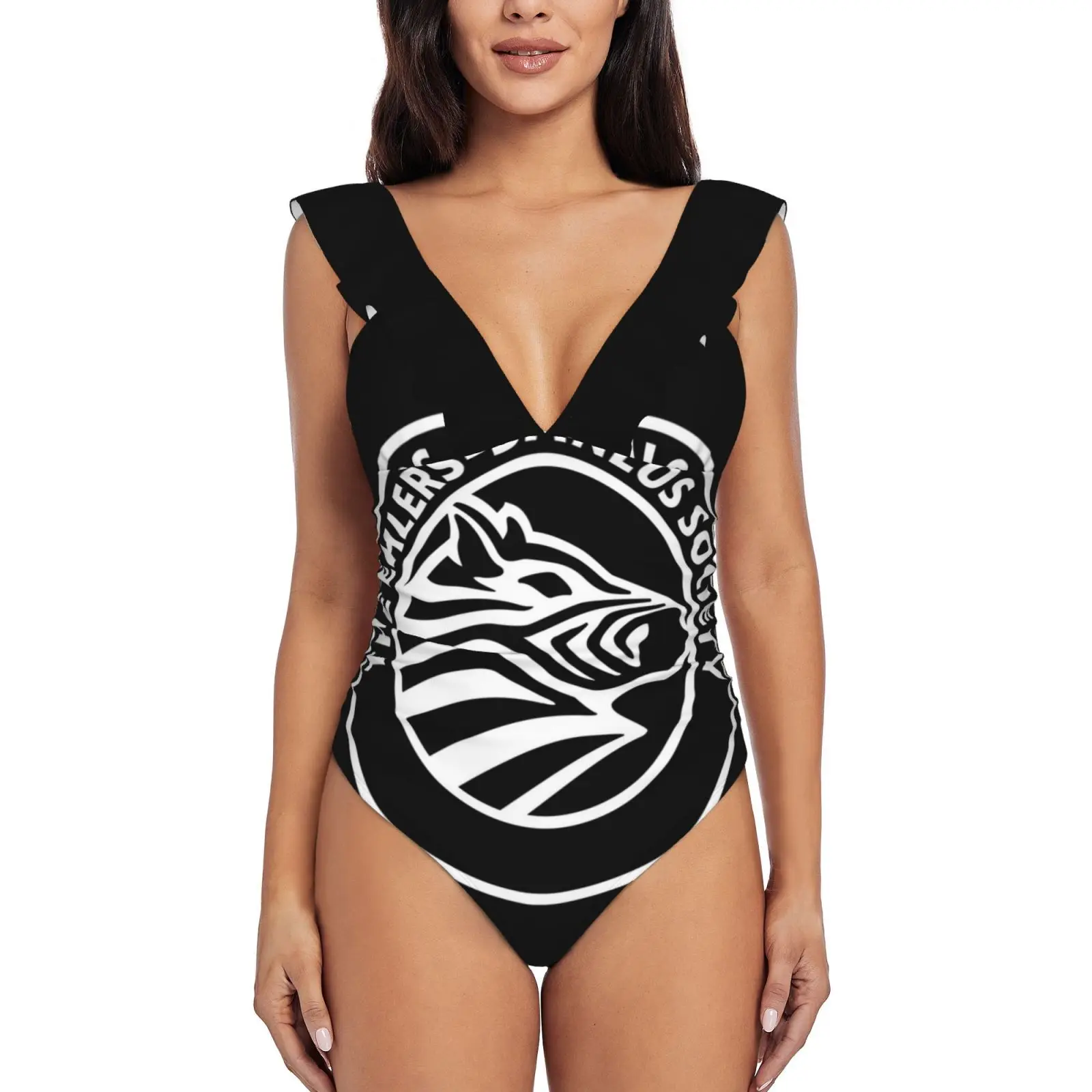 

Официальный Монокини Ehlers-Danlos с печатью, новый слитный купальник с оборками, Женский сексуальный купальник, женский купальный костюм с принт...