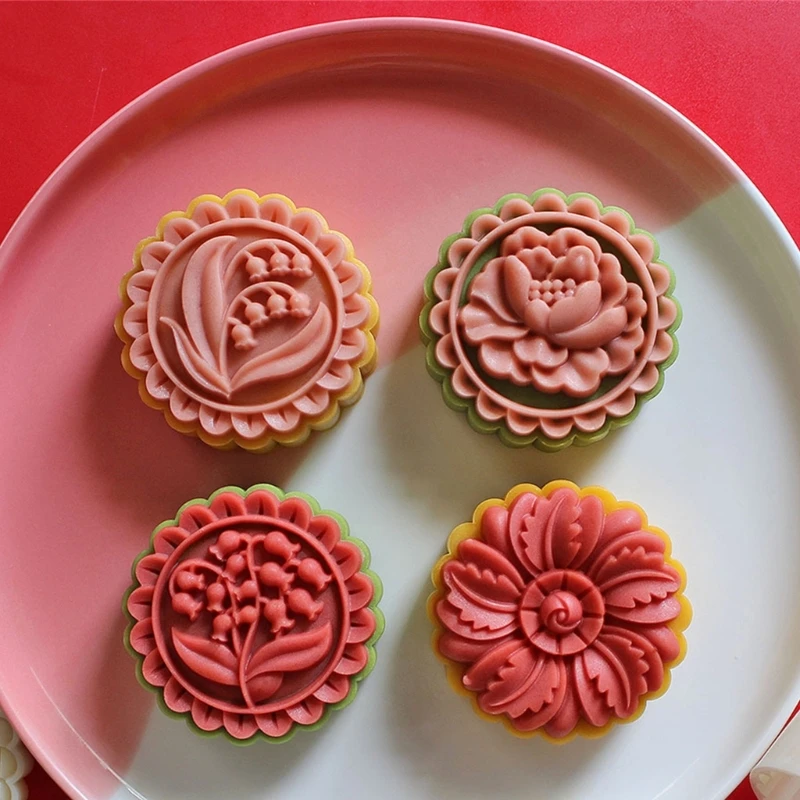 X6HD форма для выпечки Mooncakes в форме цветка удобный кухонный инструмент красивого