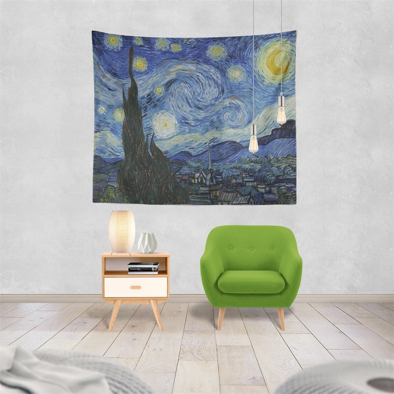 Гобелен Gaslight Gatekeep Girlboss Звездная ночь Винсент Ван Гог настенный художественный