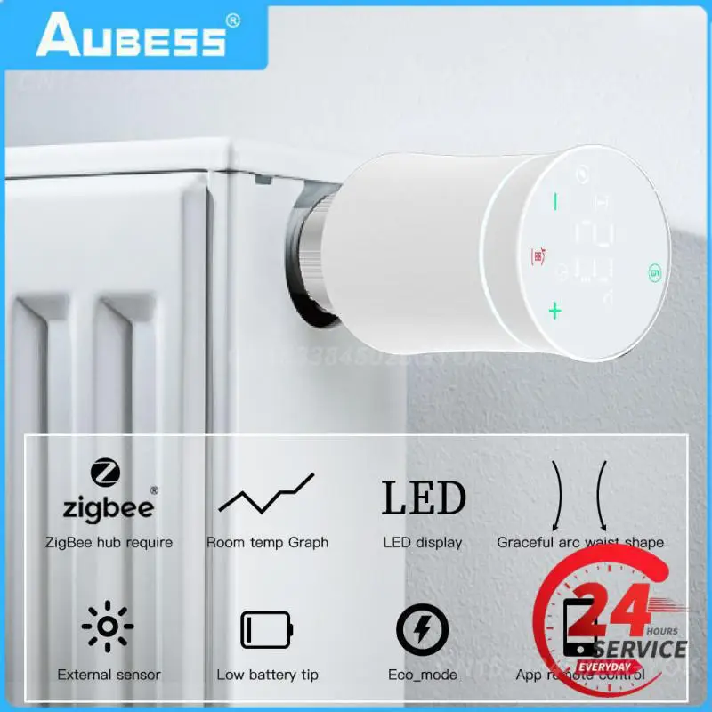 

Trv Temperature Controller Zigbee3.0 Voice Control Smart Thermostat Wireless Remote Control Programmable Radiator Actuator Valve