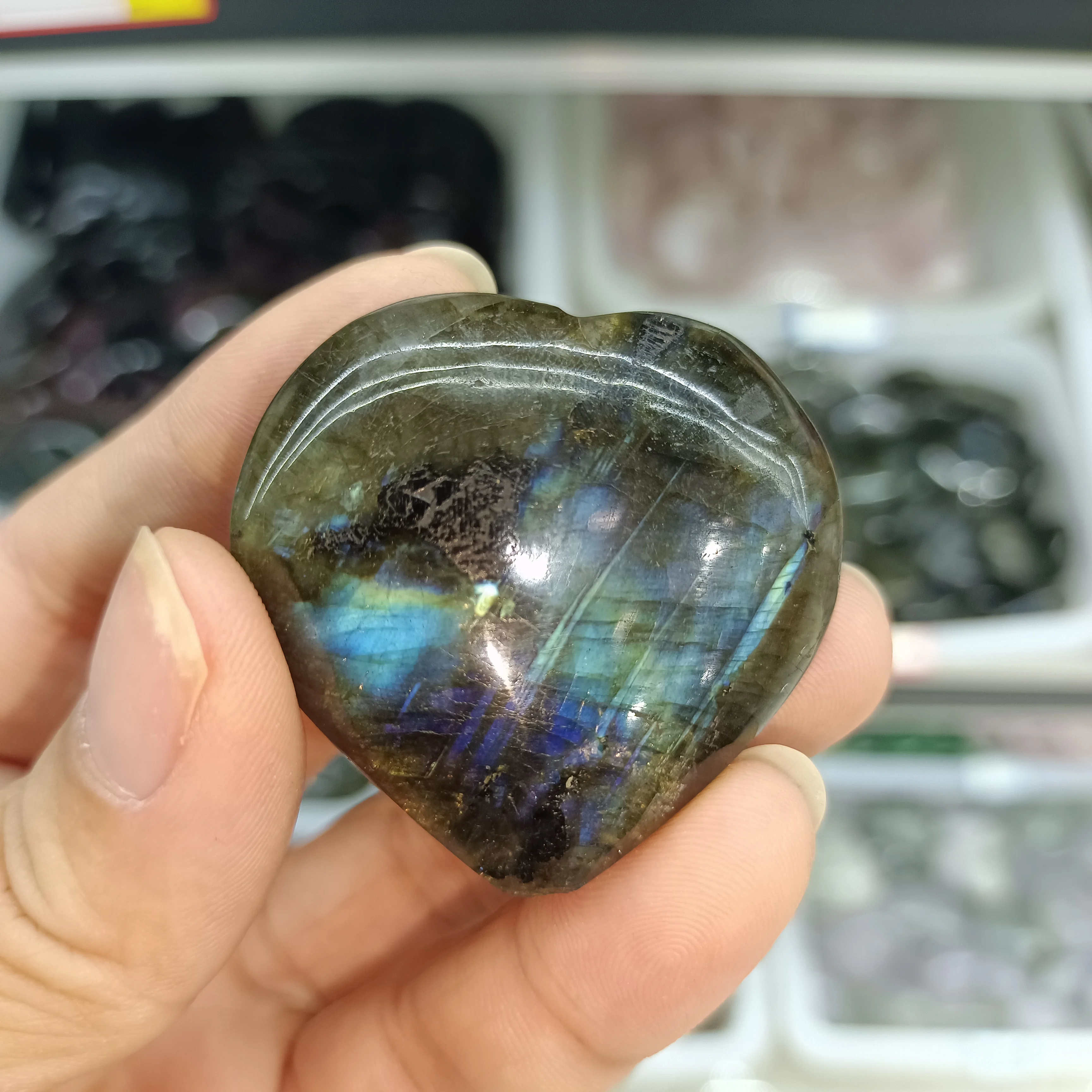 

Натуральный кристалл сердце лунный камень полировка стрейч feldspar Исцеление энергии Рейки