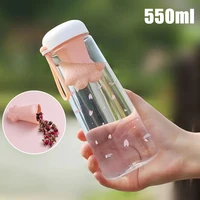 550ml sports water bottle with cat paw shape tea strainer large capacity juice tea water bottles portable outdoor fitness cup
