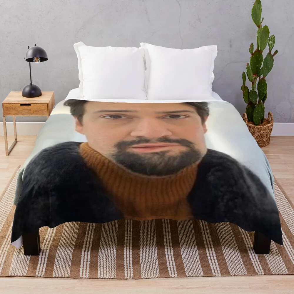 

manuel miranda lip bite meme Throw Blanket kawaii blanket