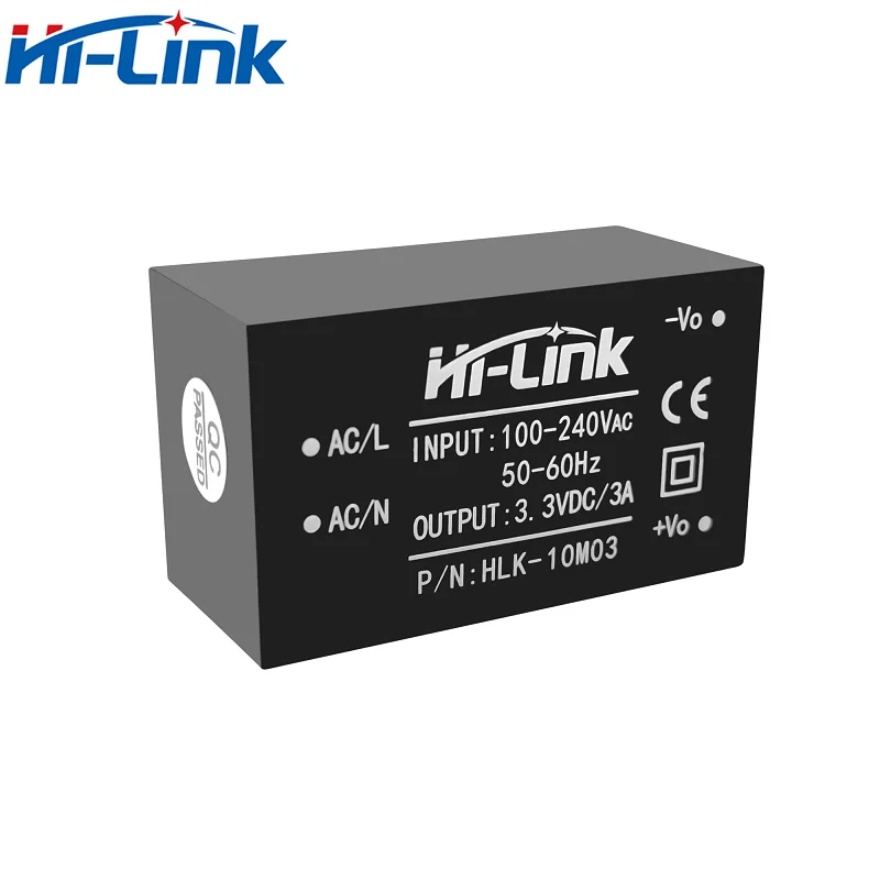 

Hi-Link 5pcs 10W Power Supply Module 3000Vac 220v 3.3V 3000mA isolated switching step down AC DC transformer HLK-10M03
