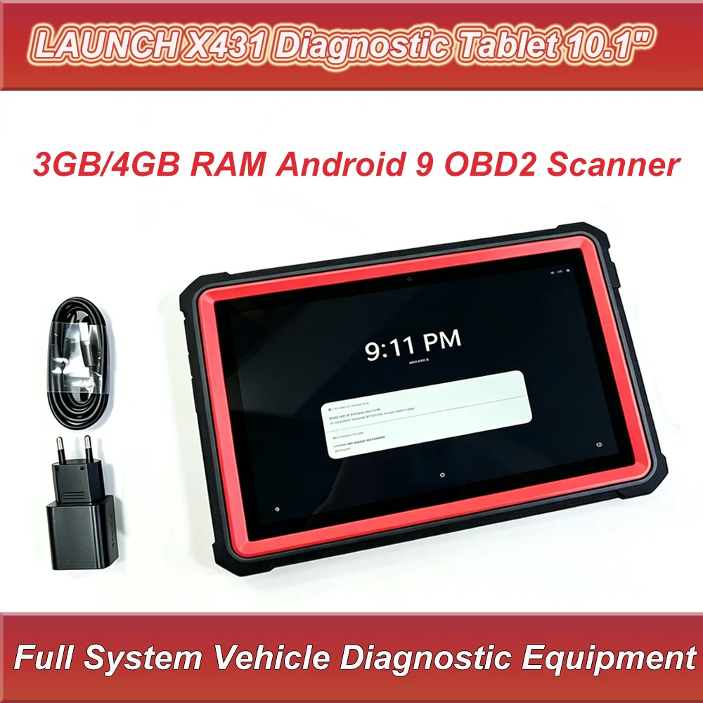 Фото Диагностический планшет LAUNCH 10.1 дюйма, 3/4 ГБ ОЗУ, 64 ГБ, Android 9, Bluetooth, OBD2 сканер для X431 PRO5 PRO3S+ Diagzone №1