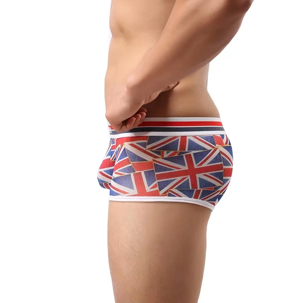 2pcs Boxer Men Boxer Shorts Men Underwear Male Men's Underwear Cotton Boxershorts Panties Underpants Man British flag