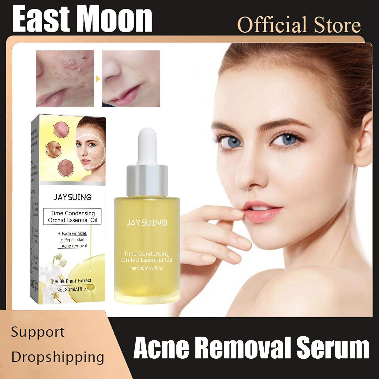 

Acne Treatment Face Serum Moisturizing Repair Oil Control Pores Shrinking Fade Spots Pimples Scars Remover Whitening Skin Care