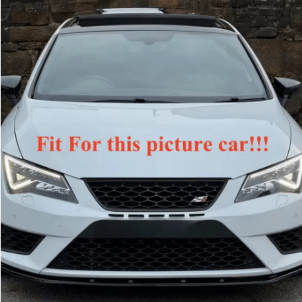Фото Желтые дневные ходовые огни DRL для 2017 2018 2019 2020 Seat Leon Cupra, светодиодная фара Angel Eyes 5F0941475A 5F0941476A №2