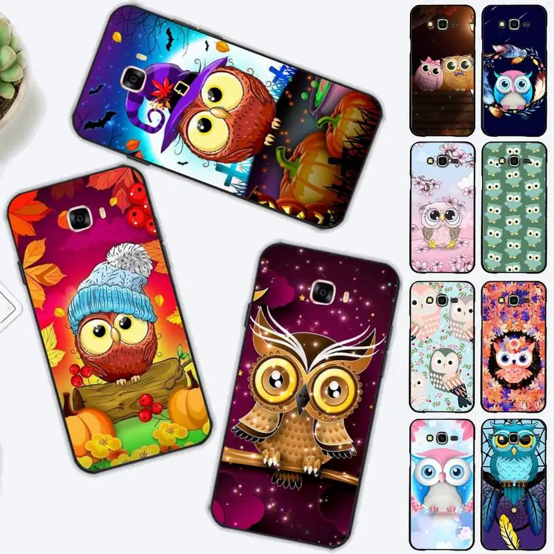 

Cartoon Owl Phone Case for Samsung J 2 3 4 5 6 7 8 prime plus 2018 2017 2016 core