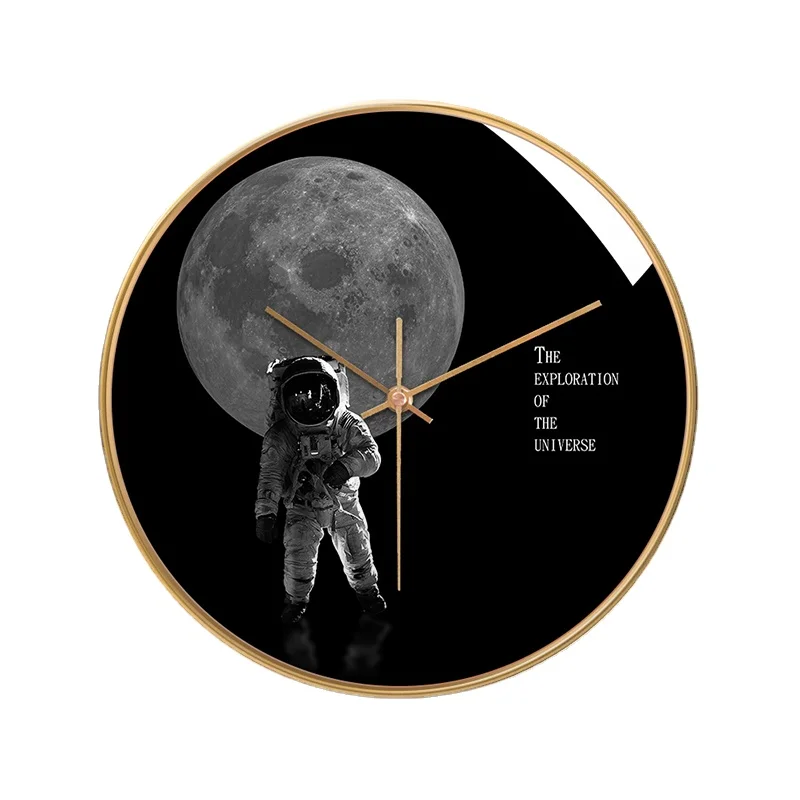 

Настенные часы с изображением звездного неба, стильные металлические золотистые часы в современном стиле, домашний декор, бесшумные часы, у...