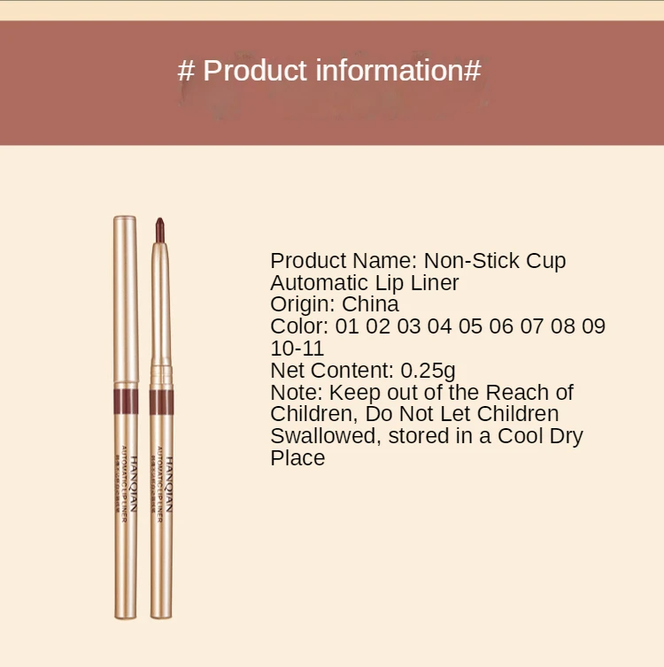 Автоматическая вращающаяся подводка для губ карандаш водостойкий Стойкий