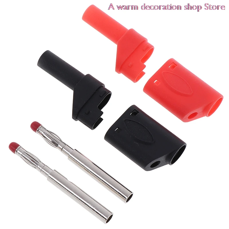 

10 шт. Безопасный 4 мм Штекерный выдвижной оболочка Штабелируемый провод с банановым штекером соединитель для припоя