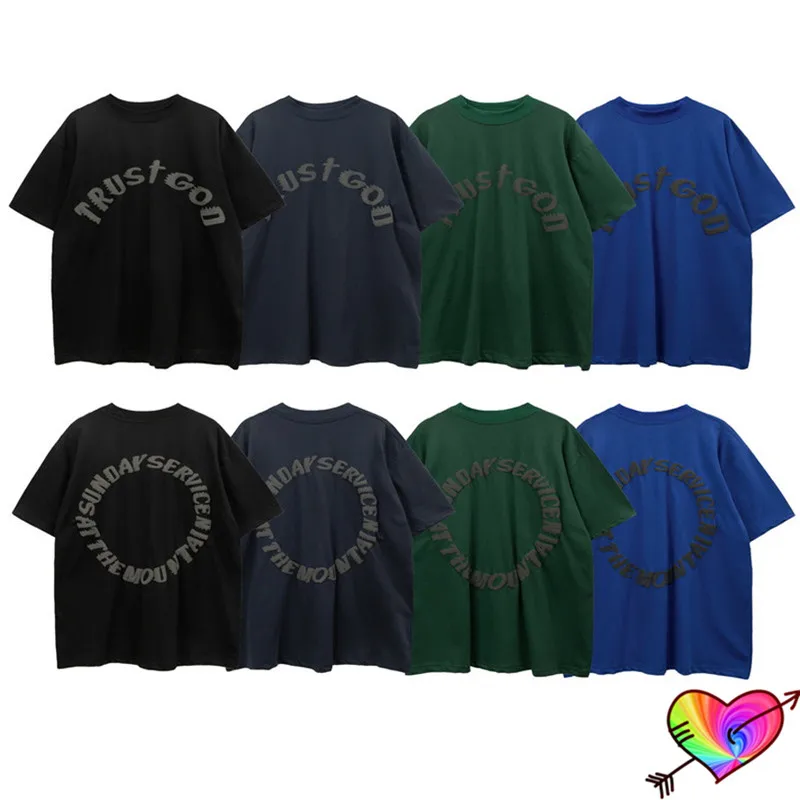 Футболка Мужская/женская с принтом Trust God и коротким рукавом |