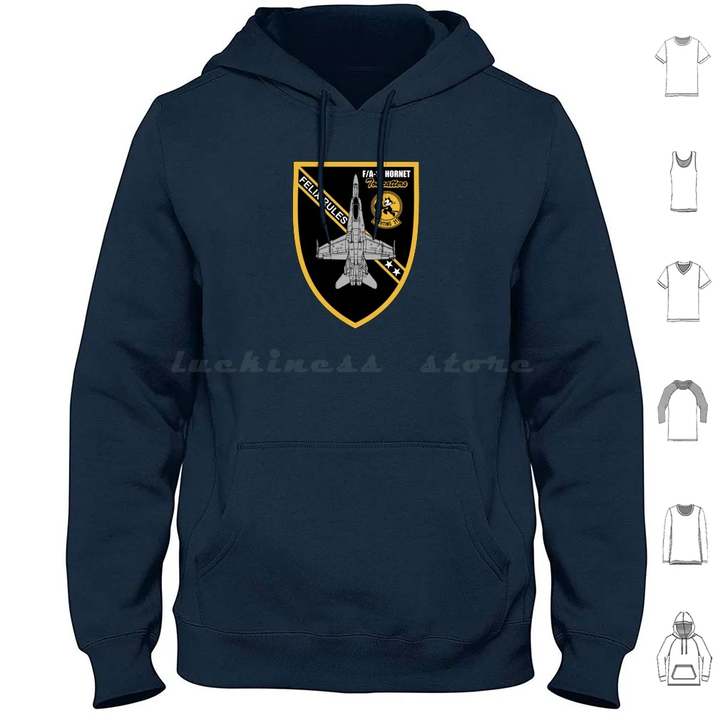 F / A-18 Hornet-Fighting 31 Tomcatters Hoodie Cotton Long Sleeve Us Navy Fighter Plane Jet