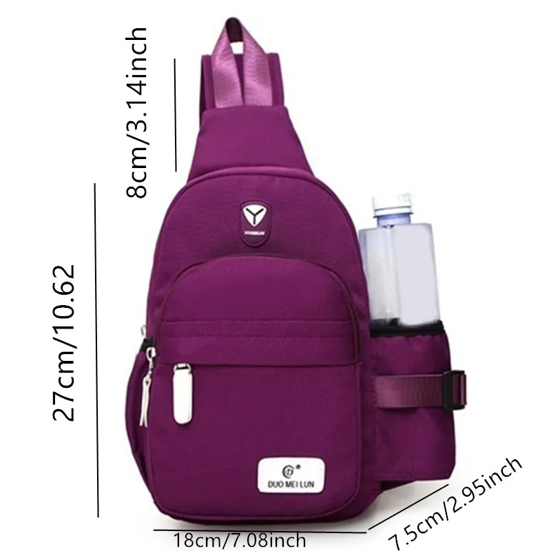 Men Women Polyester Shoulder Bags Outdoor Crossbody Shoulder Chest Bag Unisex Cycling Bag Daily Travel Backpack 2023