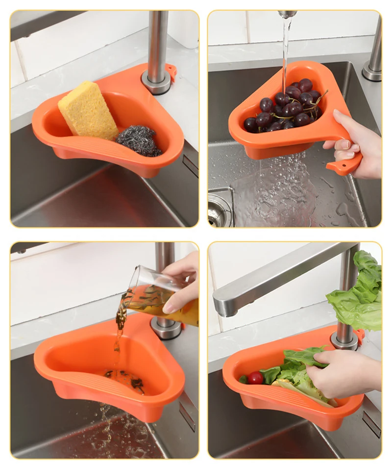 

Kitchen Leftover Sink Strainer Hanging Swan Drain Basket Fruit Vegetable Drainer Soap Sponge Rack Garbage Filter Kitchen Gadgets