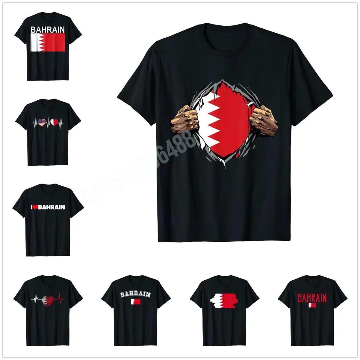 More Design Super Bahraini Heritage Proud Bahrain Roots Flag T-shirts For Men Women T Shirt Hip Hop Tops Cotton Tees