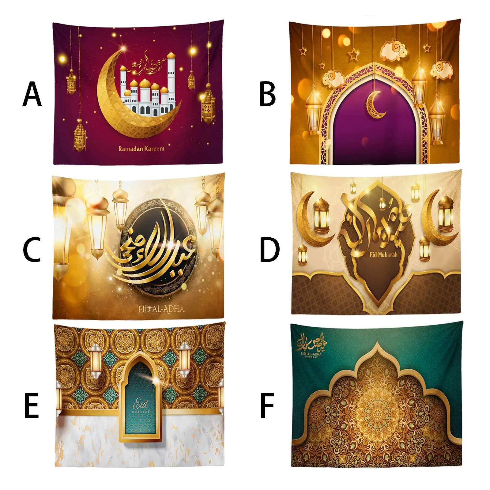 

Ramadan Wall Hanging Tapestry Tablecloth for Home Party Supplies Ornaments