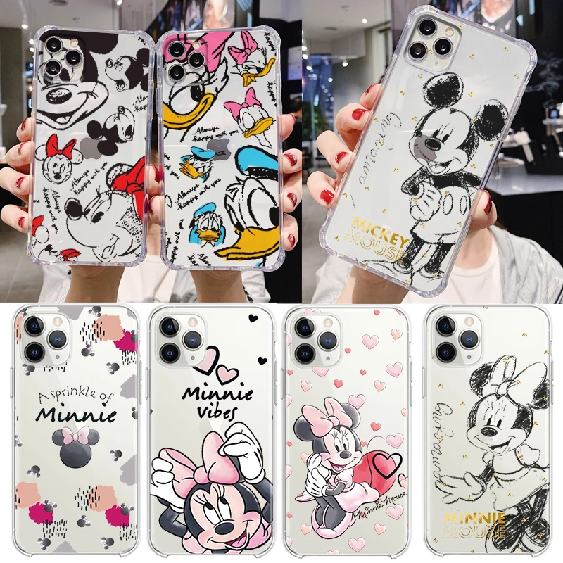 

Minnie Fashion Minnie For Apple iPhone 14 13 12 11 Pro Max Mini XS Max X XR 7 8 Plus 5S Silicone Transparent Phone Case Fundas