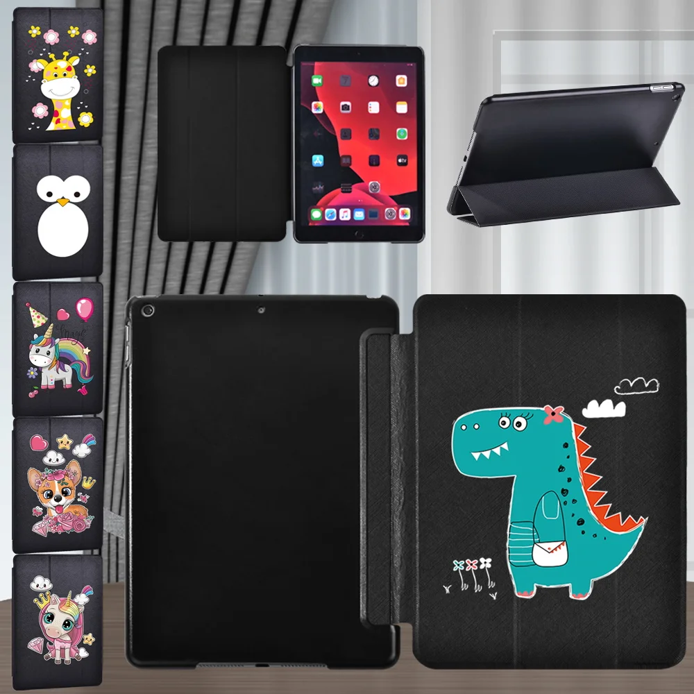

Tablet Case for Apple IPad 9th/8th/7th 10.2"/5th/6th/Mini 1/2/3/4/5 Leather Smart Three Fold Cover for Air 5 10.9" Air 1 2 3 4