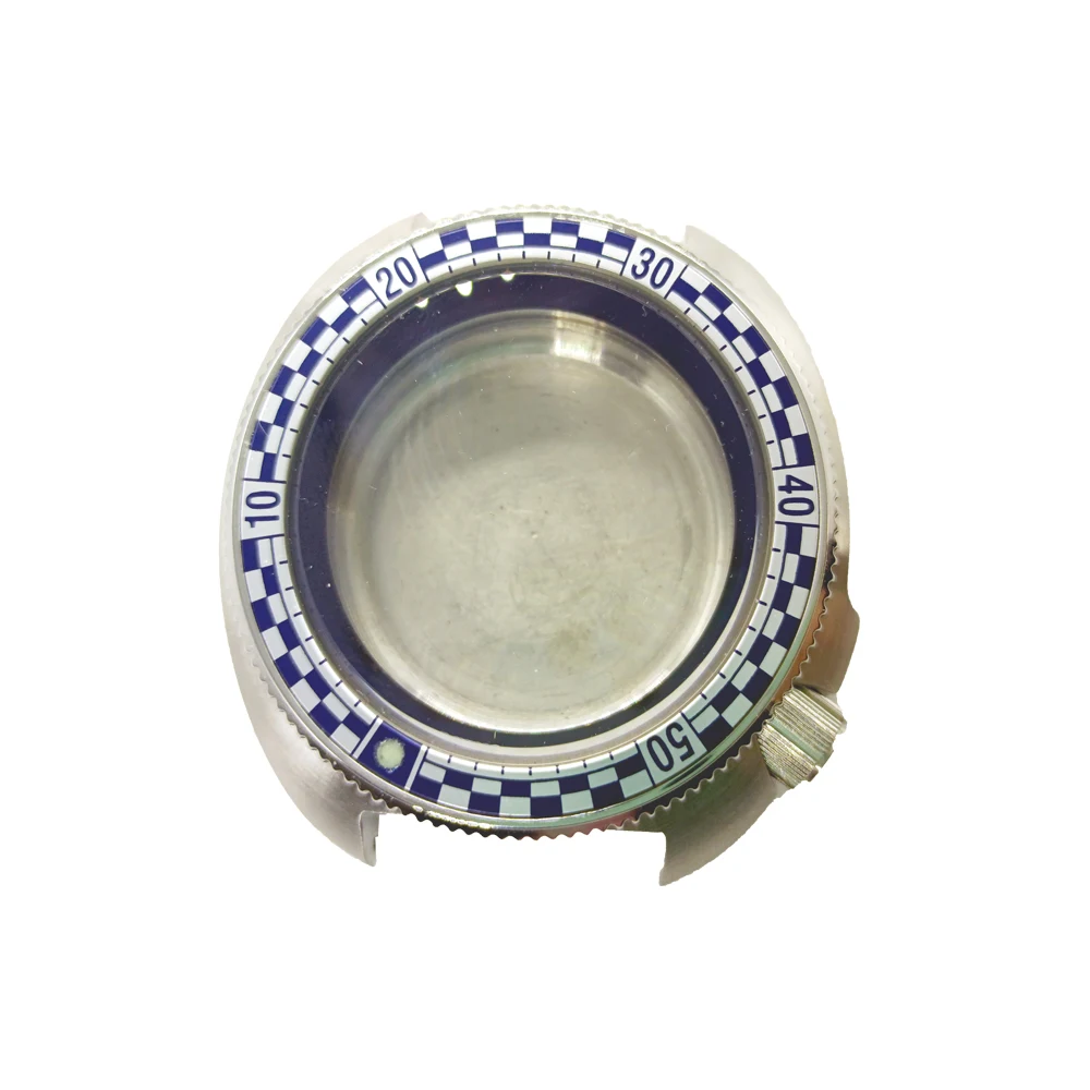 Mod Silver SKX6105 Sapphire/Mineral Glass Watch Case Rally Bezel Insert 20ATM Waterproof Watch Case For NH35 NH36 Movement Watch