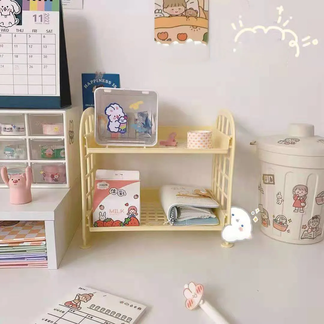 

Desktop Storage Racks Dormitory Folding Hollow Cosmetic Storage Shelves Makeup Storage Racks For Bedroom Organizers Accessories