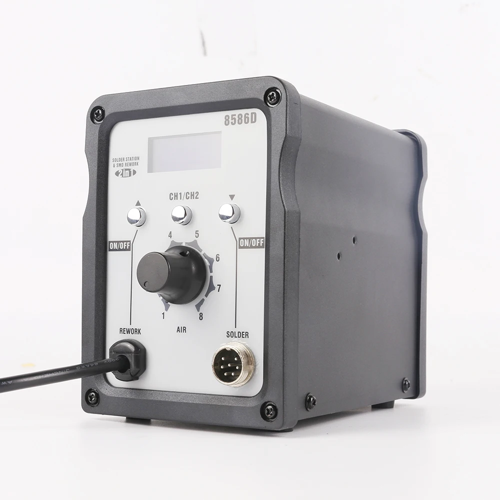8586D 2 в 1 ESD паяльная станция SMD наладочная набор с термофеном сварочные ремонтные