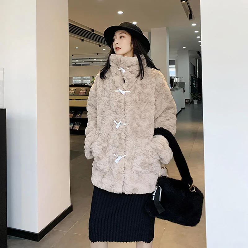Fur Coat Women's Coat h Jacket Female Coat Winter Women's Jacket Women's Winter Coats 2022 Fur Coat Women Teddy Bear Coat