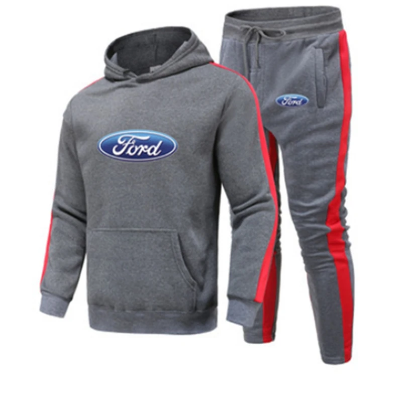 Новый весенне-осенний мужской спортивный костюм с логотипом Ford толстовки в стиле
