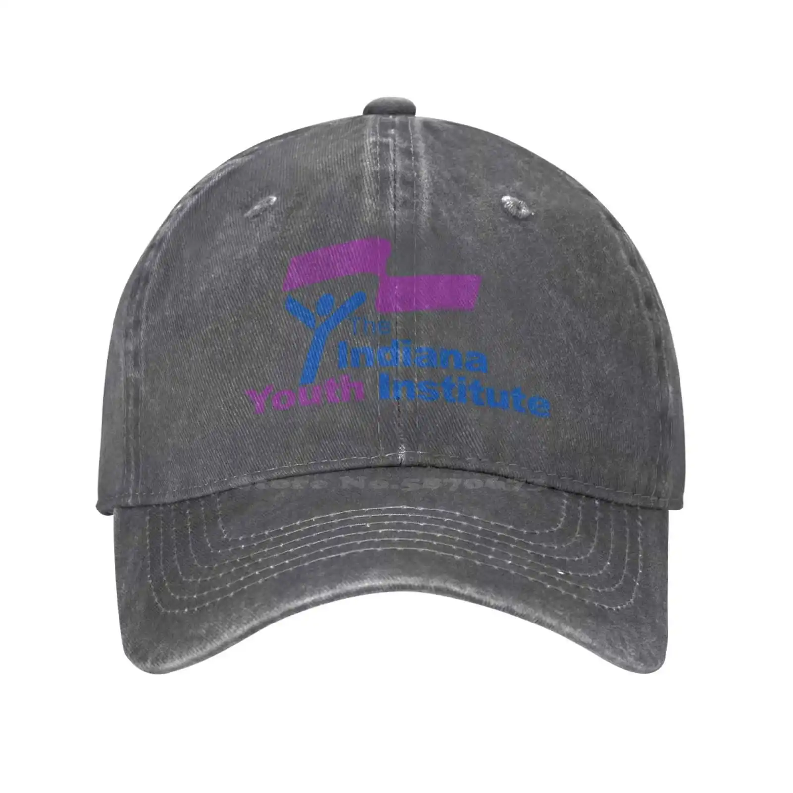 

Повседневная джинсовая бейсбольная кепка с графическим логотипом Индиана молодежного института