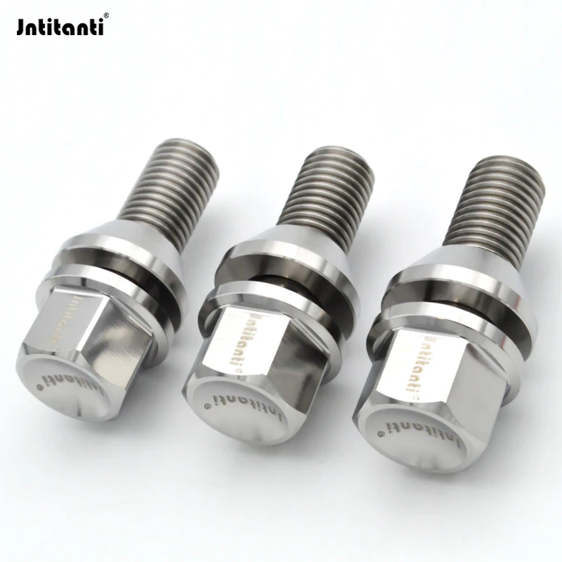 Титановый болт с наконечником колеса Jntitanti Gr5 M14x1 5x28-45 мм со свободной конусной