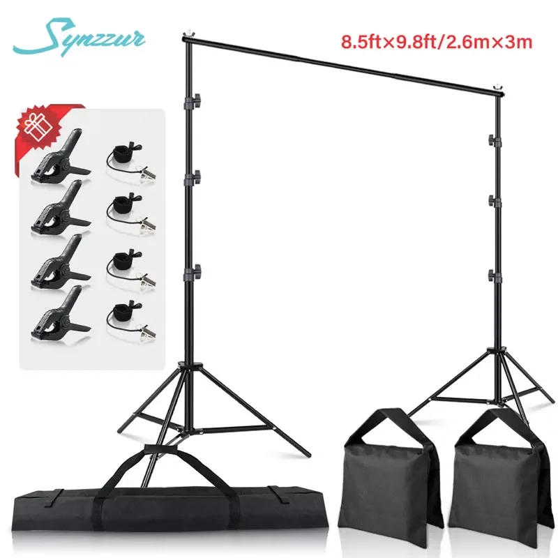 

2.6*3m/8.5ft*9.8ft Aluminum Photo Background Support Stand Green Screen Photoshoot Backdrops Frame For Photography Photo Studio