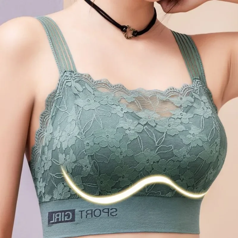 

New Ladies Sexy Lace Bra Small Chest Gathered Anti-sagging Sports Beautiful Back Women's Underwear Shockproof Wrapped Chest