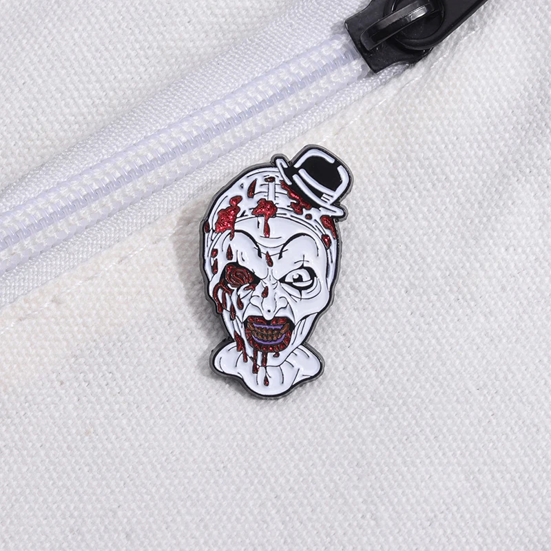 

Halloween Goth Horror Anime Character Enamel Pin Movie Metal Badge Cartoon Brooch Punk Jewelry Gift for Friends Accessories