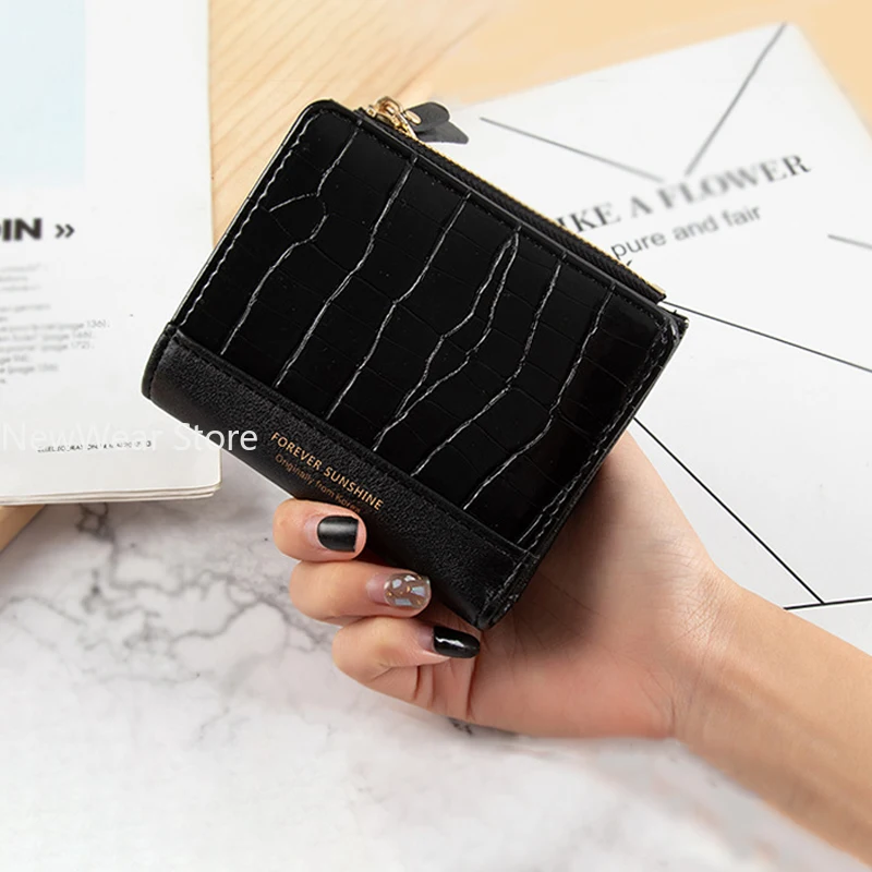 Женский кошелек с крокодиловым принтом маленькие женские кошельки на молнии