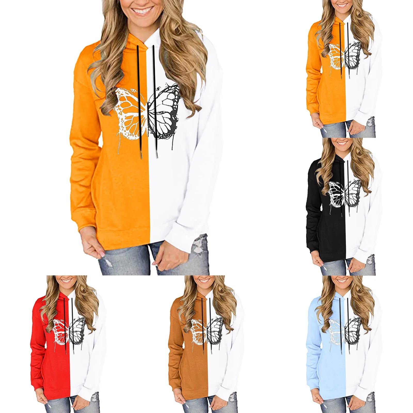 

Women Zip up Hooded Sweatshirt Women Womens Lapel Long Sleeve Colorblock Patchwork Print Women Zip up Hooded Sweatshirt Women