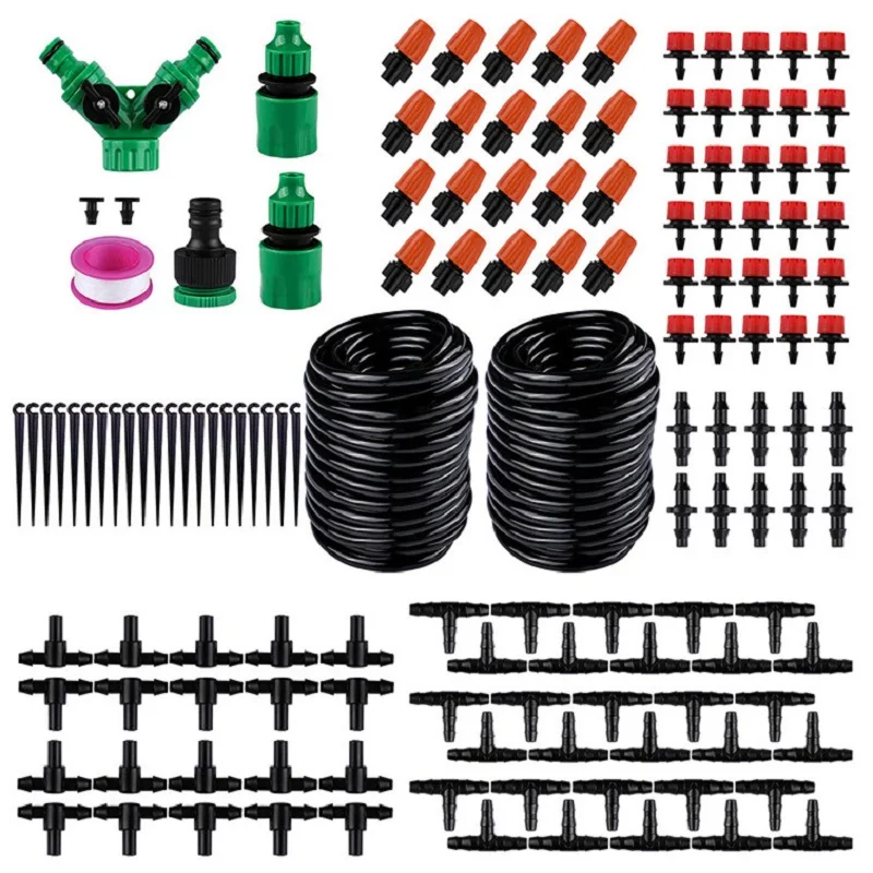 Шланг садовый автоматический с регулируемыми капельницами, 20-50 м