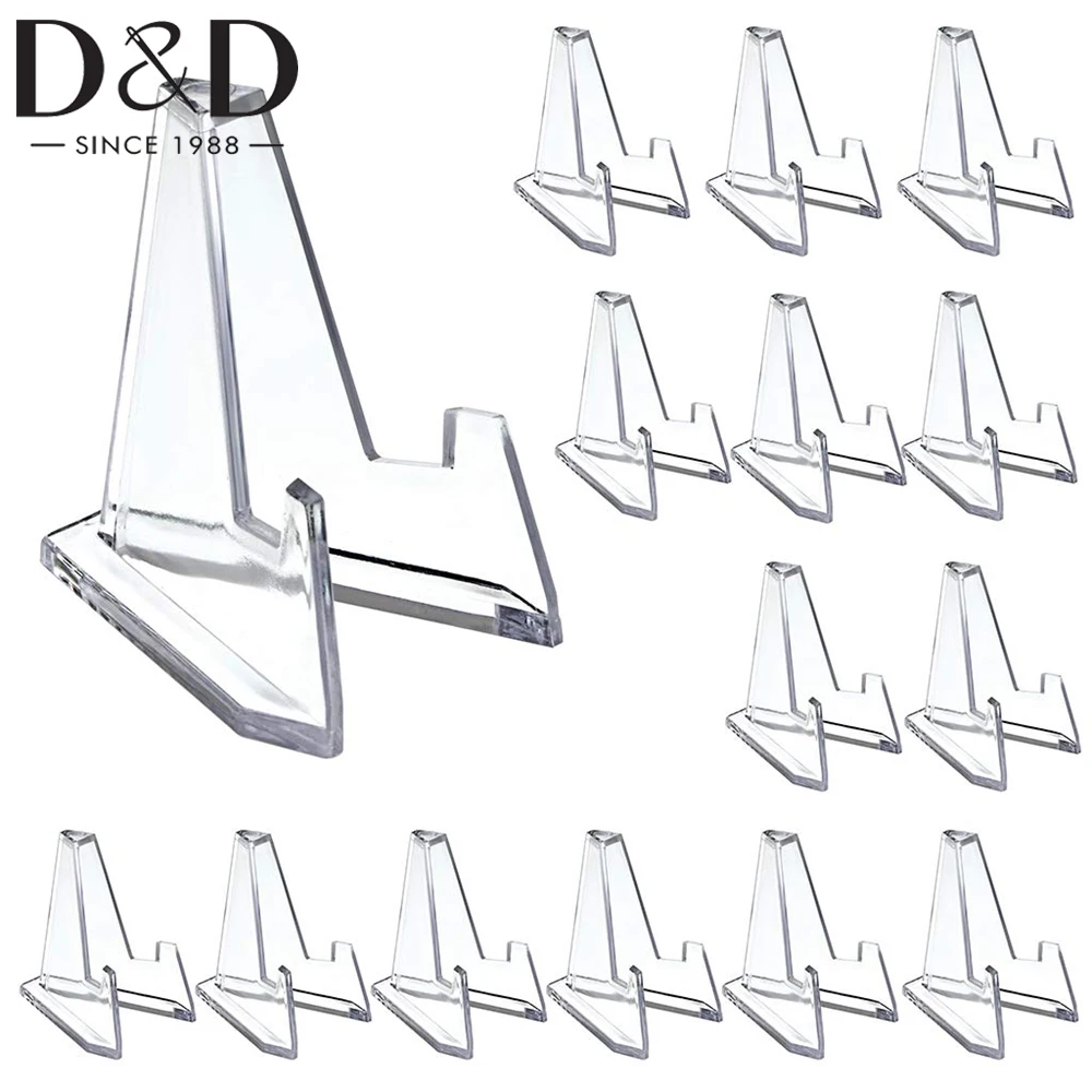 

10Pcs/Set Transparent Acrylic Coin Display Stand Mini Coin Display Easel Holder Art Display Stand Home Decor