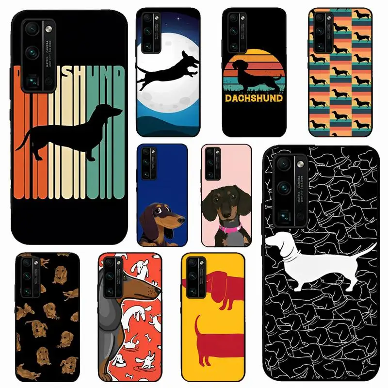 

Dachshund Silhouette Dog Phone Case for Huawei Honor 10 i 8X C 5A 20 9 10 30 lite pro Voew 10 20 V30