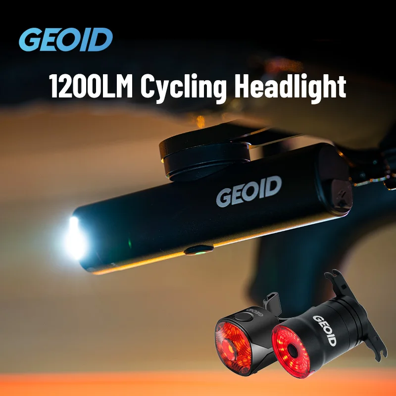 

Geoid Bike Headlight Rotate Lens Cycling Led Lamp USB Rechargeable Cycle Front Light Bicycle Powerful BankFlashlight TypeC 800LM